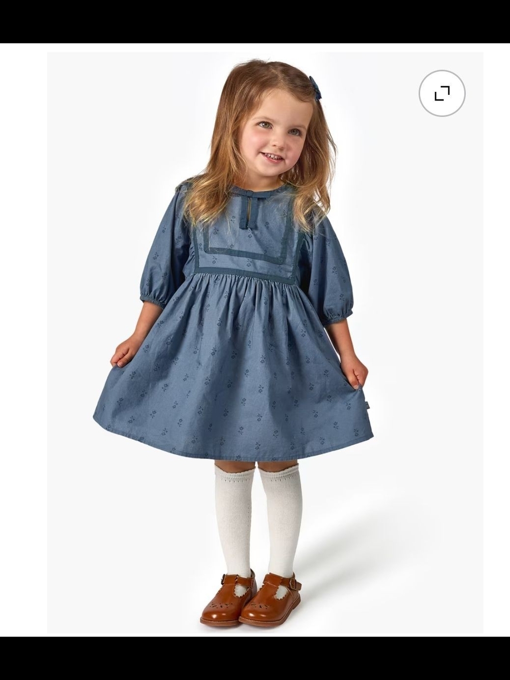 GERBER Classic Blue Smocked Girls' Dress